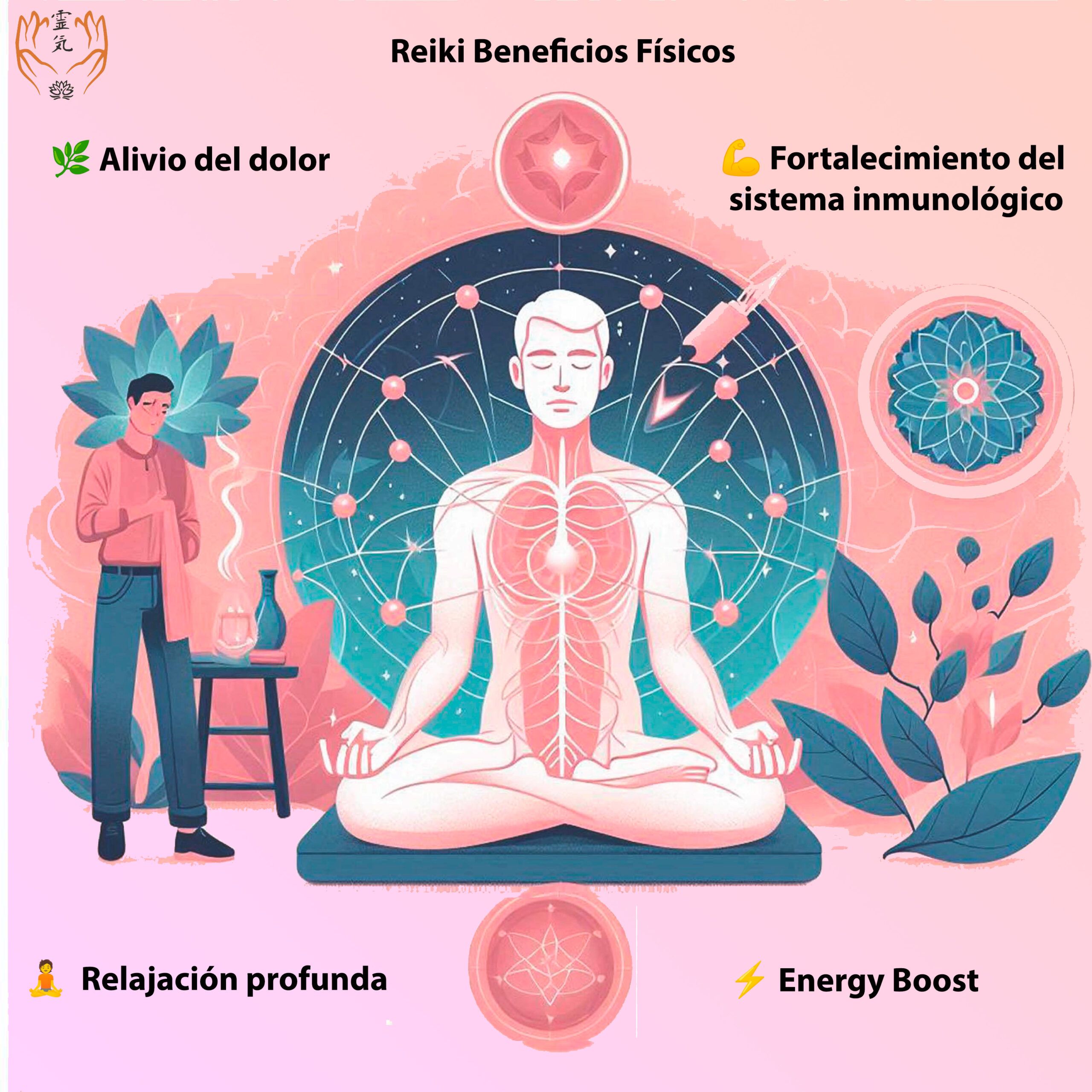🌿 Beneficios físicos del Reiki 🌿
